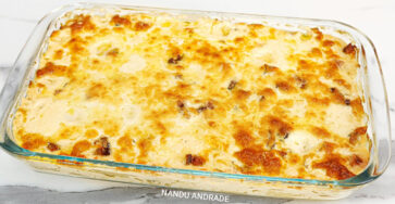 Batata gratinada com queijo no forno