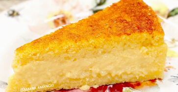 Bolo de milho cremoso feito no liquidificador