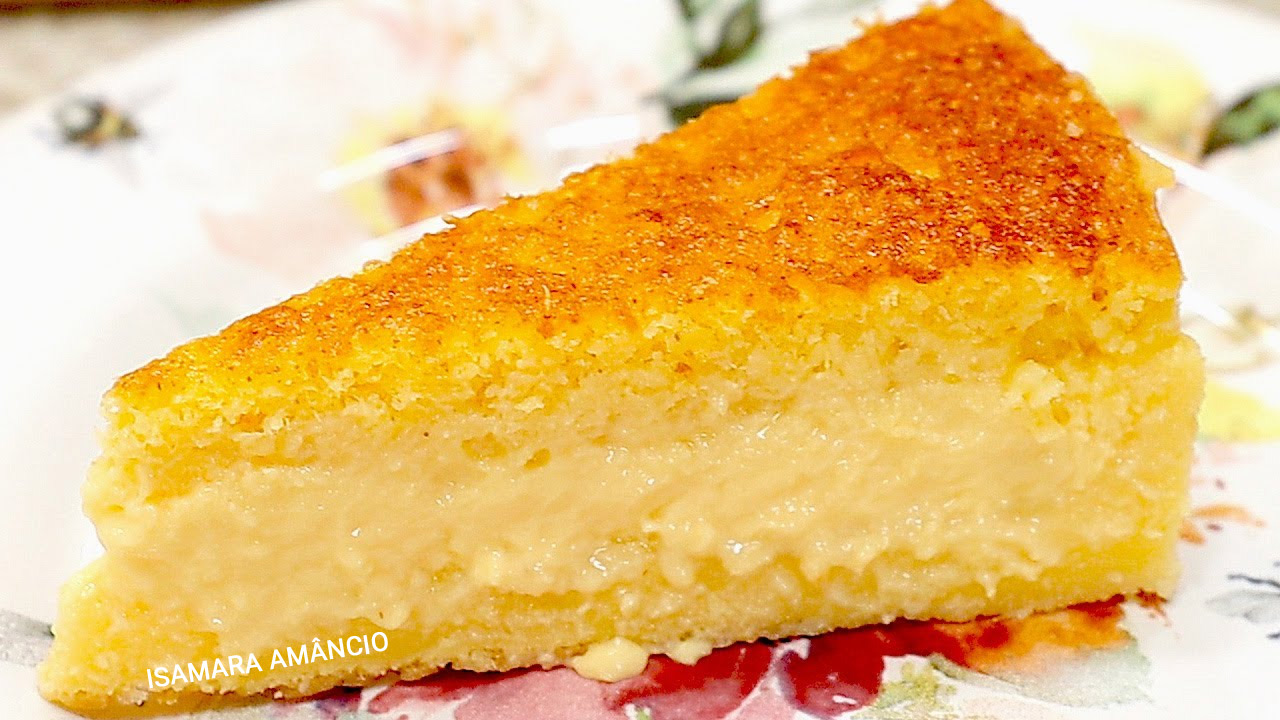 Bolo de milho cremoso feito no liquidificador